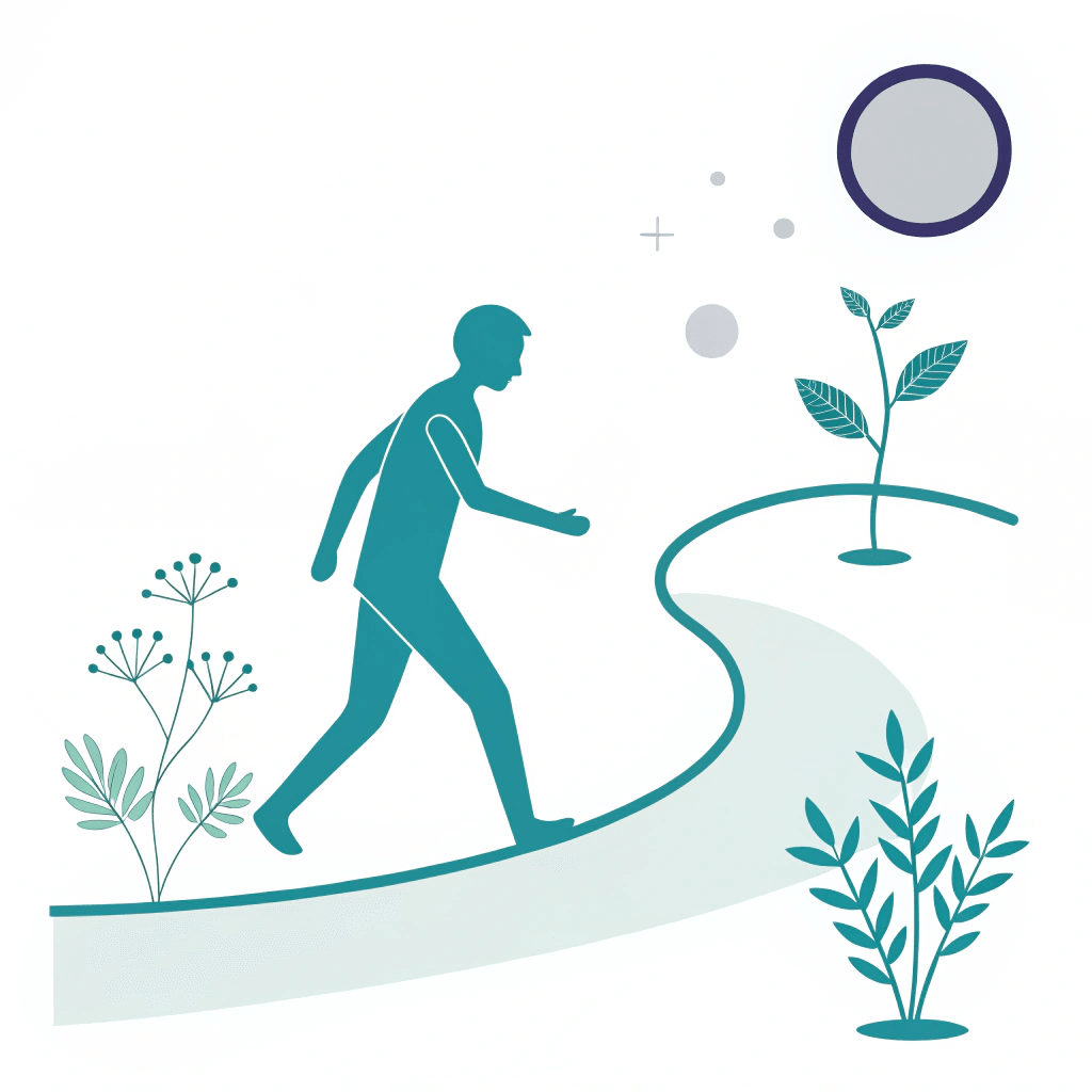 Person taking first steps on a mindfulness journey